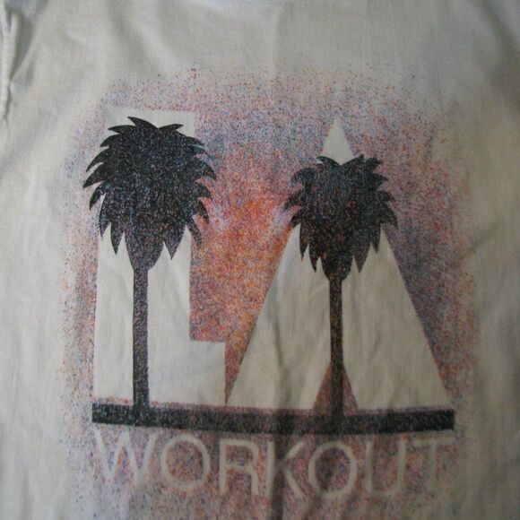 Vintage LA Workout Palm Trees T-Shirt - Picture 2 of 8
